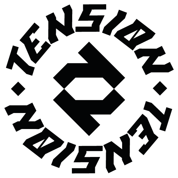 Tension Logo Rund schwarz F
